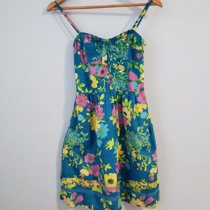 Turquoise Aeropostale Floral Sundress
